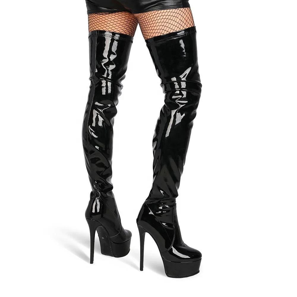 Solid High Platform High Thin Heel Women Boot High Heel Thigh High