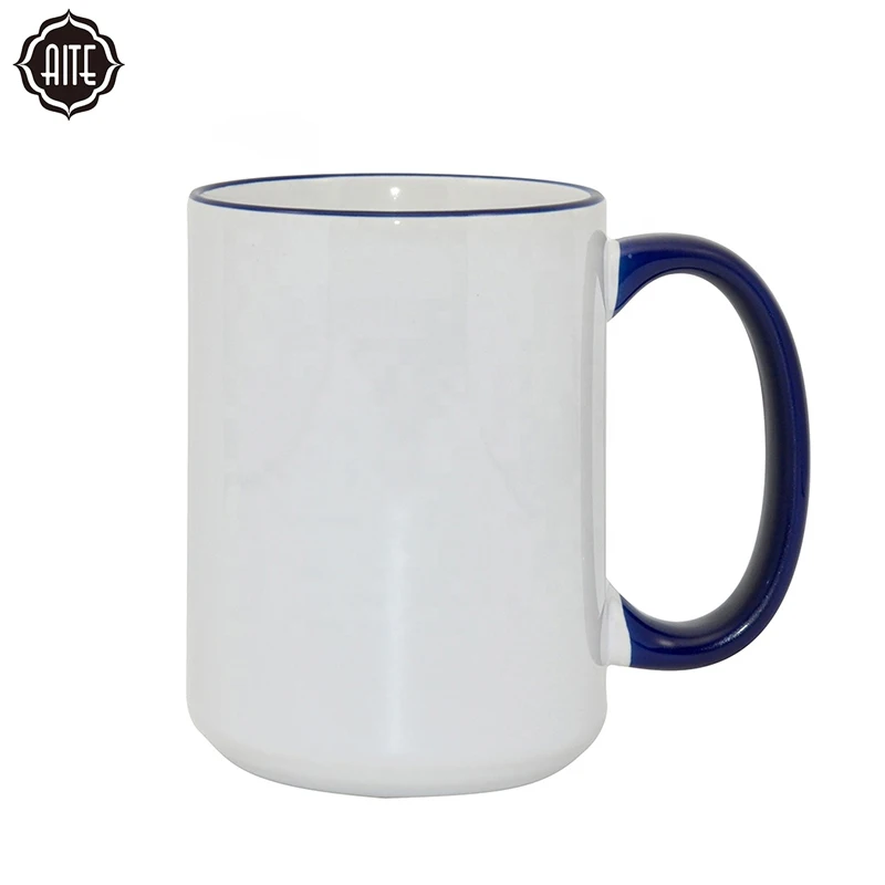 Blank 15oz Ounce Rim And Handle Colored Sublimation Mugs Buy Sublimation Mugs 15oz15 Ounce 2548