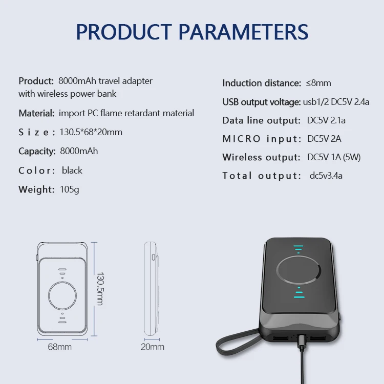Dual Wireless Charger 2020 New Multifunctional Power Bank Factory Wholesale Iphone Dual Wireless Charger - ANKUX.COM