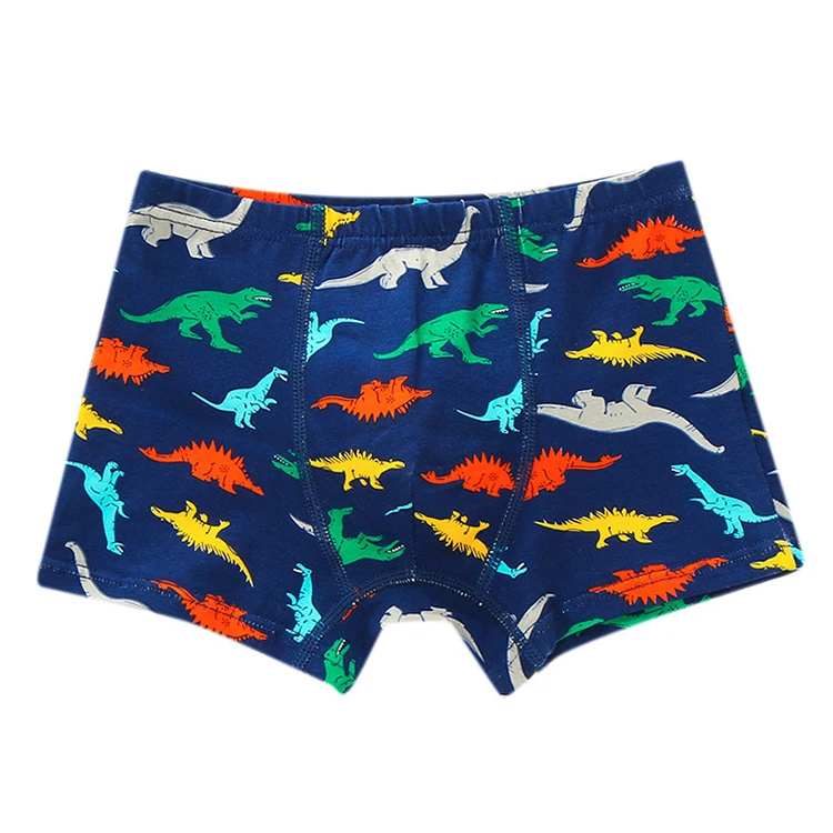 Cotton Children's Underwear Boys Boxer Briefs Cartoon Dinosaur Kids Boy ...