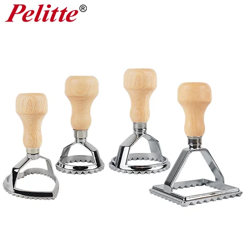
Zinc Alloy Italy Ravioli Stamp Set With Wooden Handle 