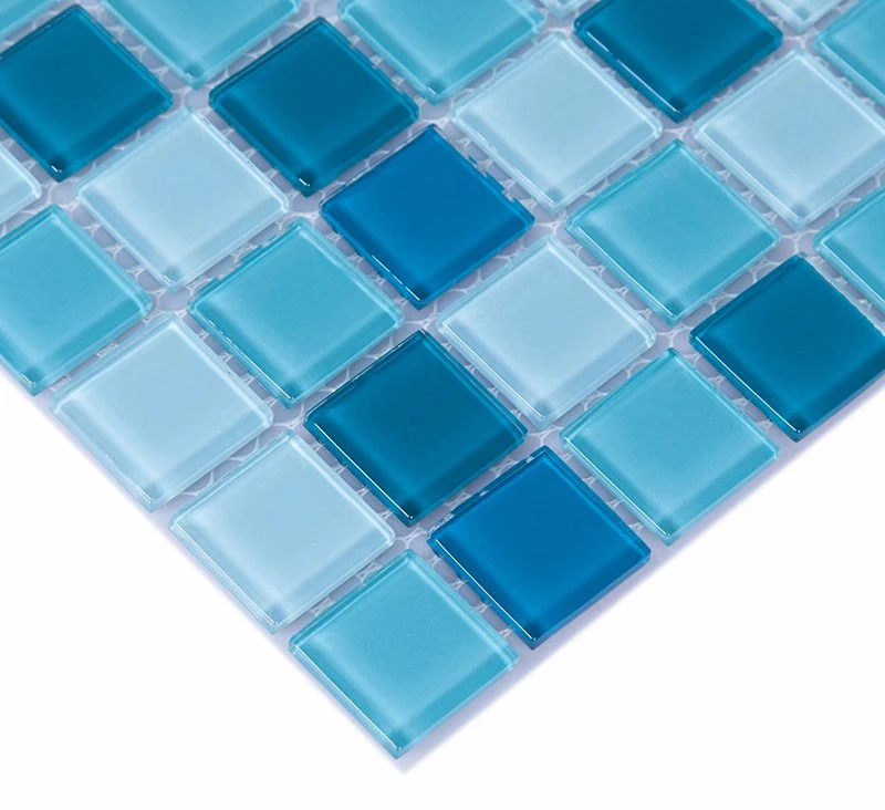 游泳池水晶瓷砖西班牙的蓝色玻璃马赛克