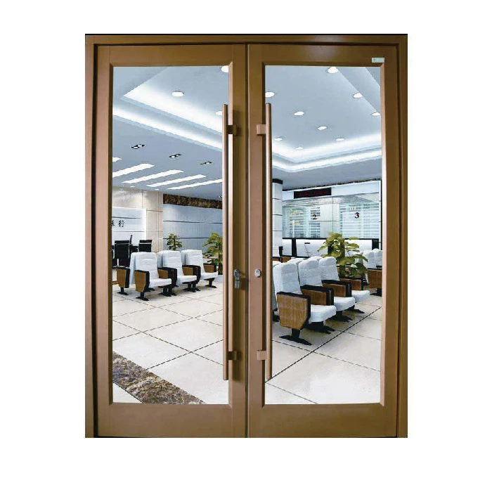Topwindow Best Quality As2208 Glass Waterproof Windproof Aluminum Frame Exterior Decorative Shop Front Double Entry Door