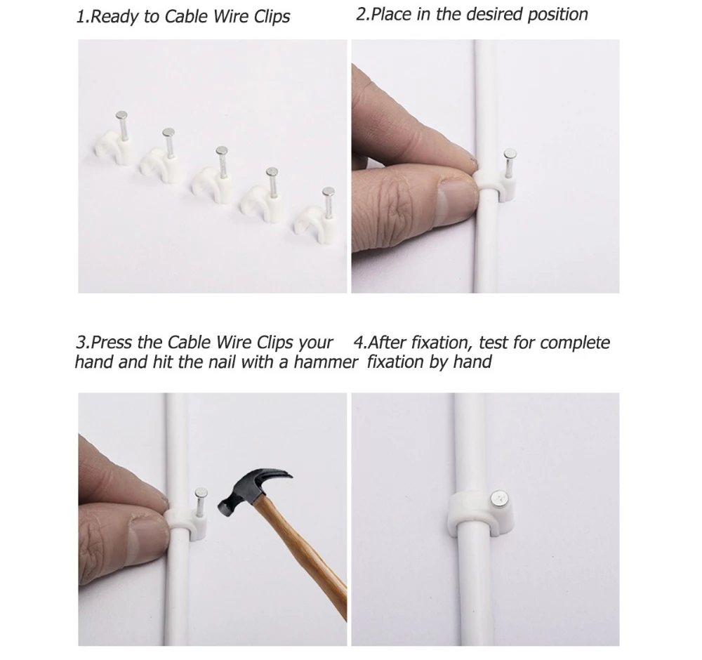 Factory Price 20mm Round Plastic Wire Wall Nail Cable Fixing Clips