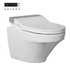 Professional design 4.5L quiet rimless P-trap ceramic wall hung toilet sanitary ware