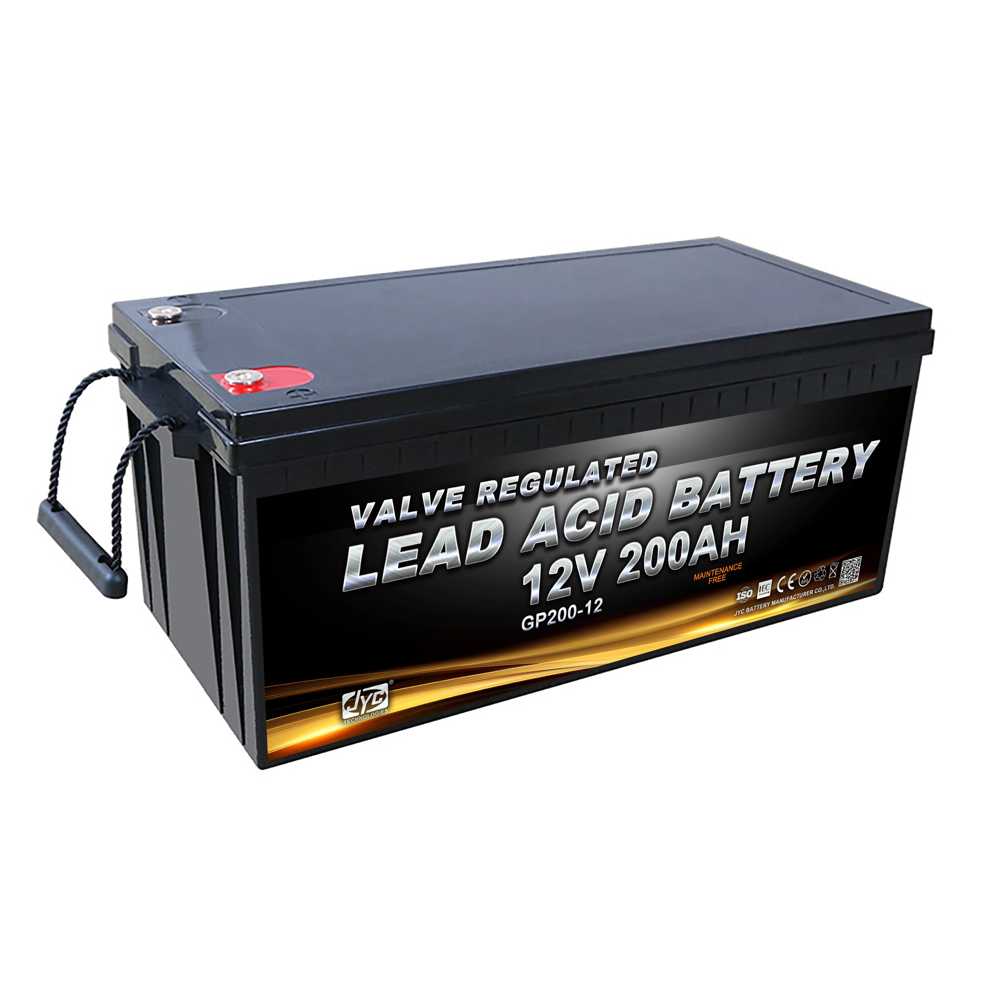 JYC alibaba old supplier 12v 200ah lead crystal battery for solar