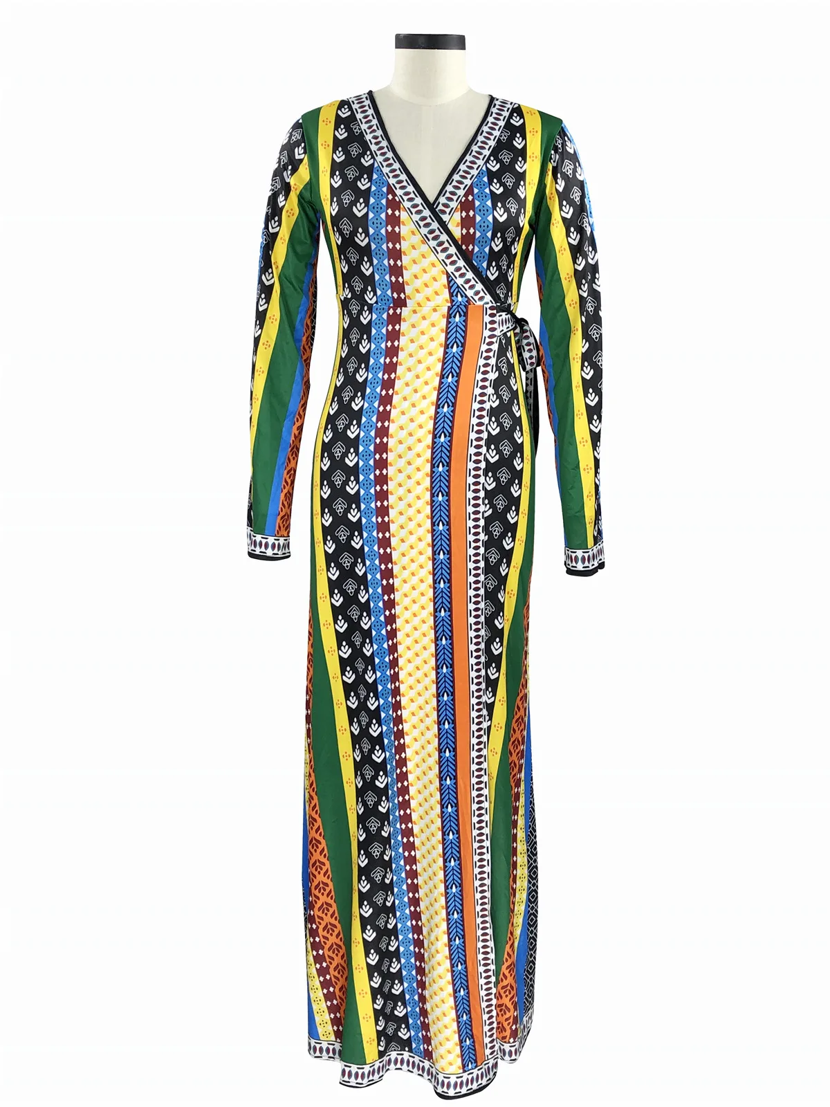 2019 autumn wholesale low price fashion maxi gingham elegant african kitenge long sleeve dress designs women dress