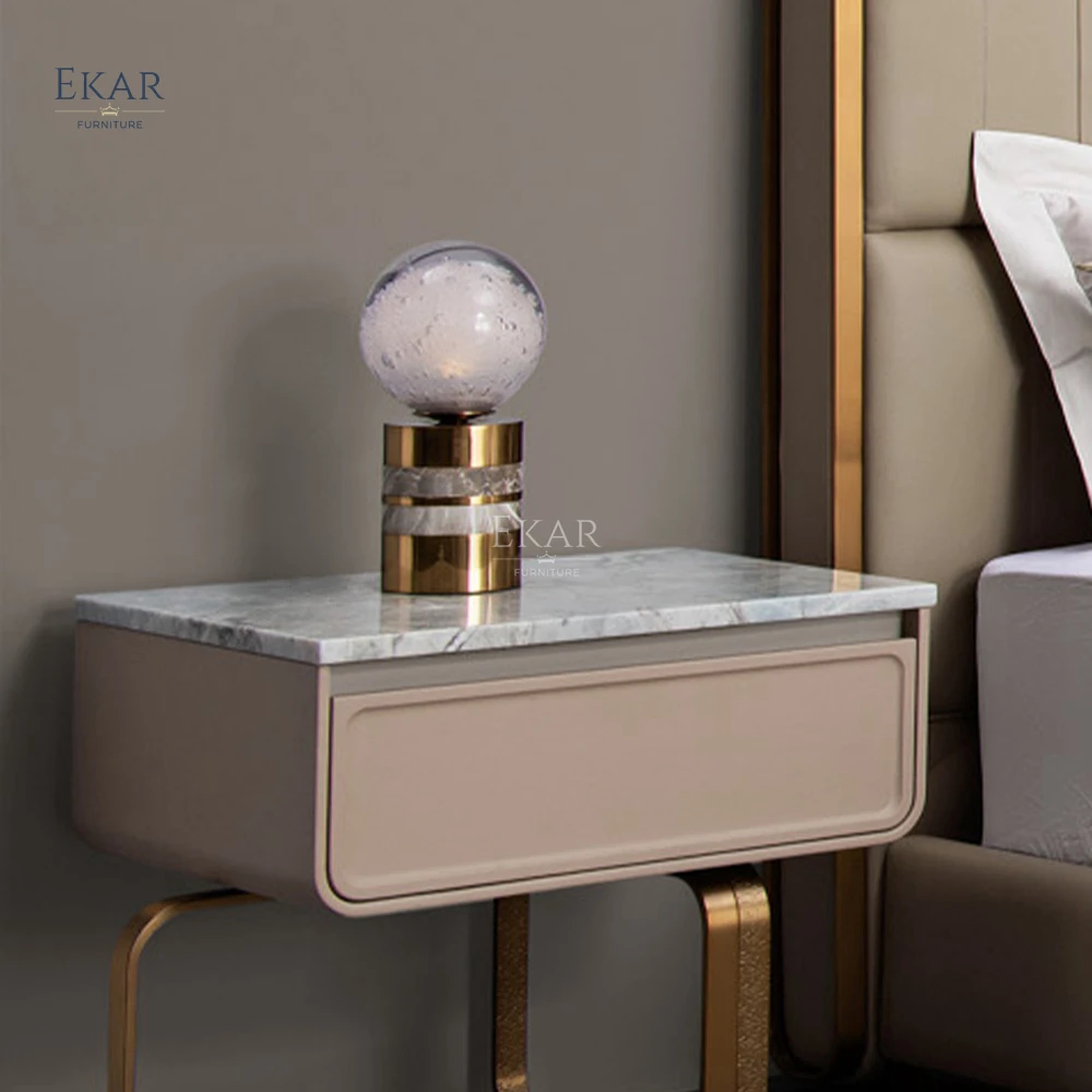 product ekar furniture modern creative design nightstand with drawer metal foot bedroom bedside-64