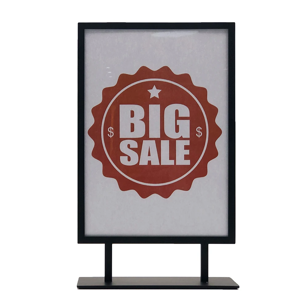 Hot Selling Metal Tabletop Standing Sign Holder/advertising Display