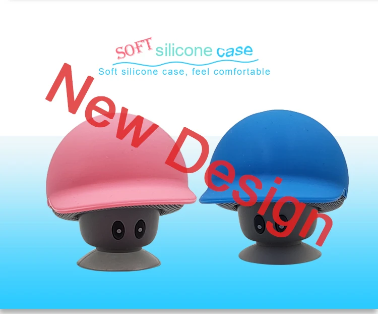 Cute Design Wireless Mini Waterproof Mushroom bluetooth Speaker With Sucker phone holder - ANKUX.COM