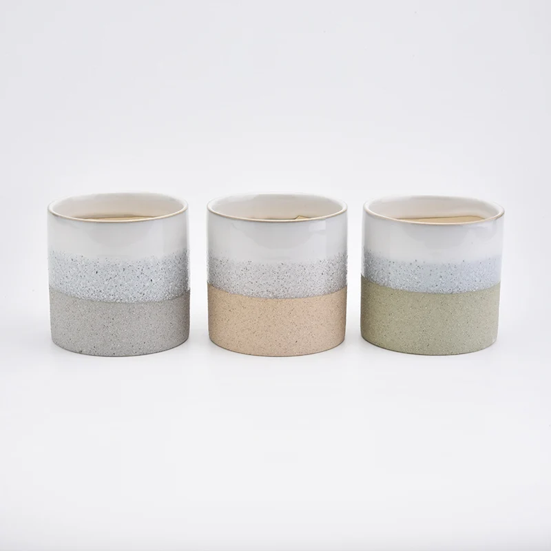 Cylinder Ceramic Candle Vessel Customized finish Acceptable Made in China Wholesales