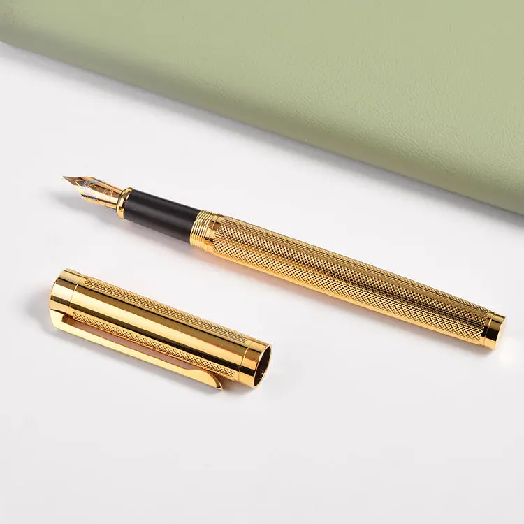 Fancy Fountain Pen Luxury Gold Tip Fountain Pens Gold Pen Promote Gift