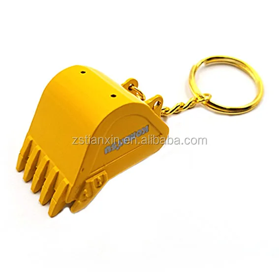 Custom Excavator Keyring 3d Excavator Bucket Keychain For Giveaway