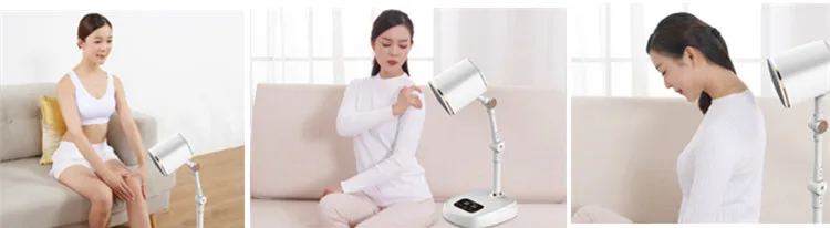 Leawell 150W Desktop Infrared Lamp for Pain Relief Medical Therapy Equipment with 0.6m-2.5m Wavelength and 1-99 Min Timer