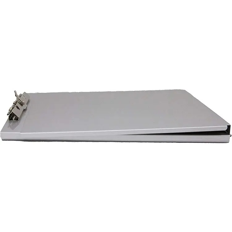 Aluminum Storage Clipboard Box With Metal Binder Form Holder & Self