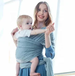 16 colors hot sale high quality best quality soft cotton baby sling wrap carrier with private logo