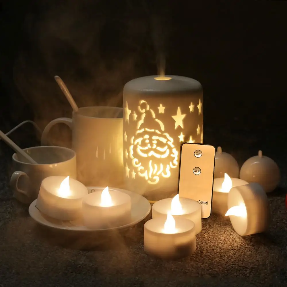Wedding favors Warm White Pack of 6 Remote control Battery Operated Tea Light Candle Set Bulk for Party,Home Decor,Pray