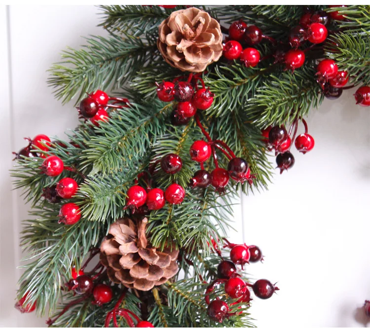 Artificial undecorated christmas wreath 45cm hanging door christmas