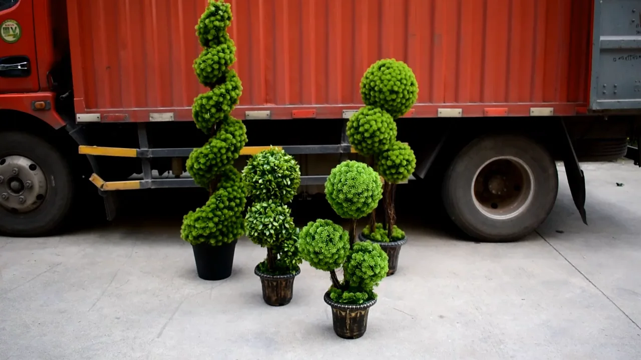 4ft Decorative Artificial Grass Ball Tree Topiary Plant Greenery