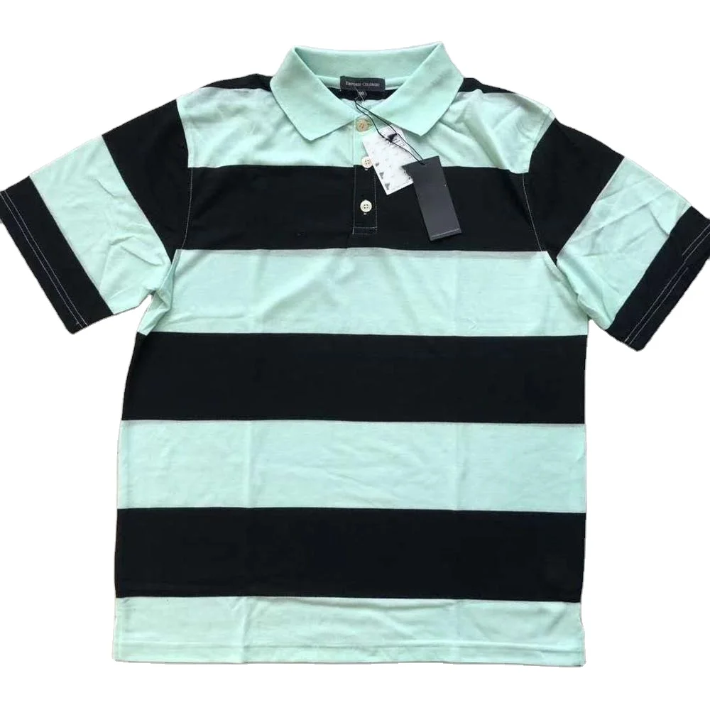 
Camisa Camiseta Hombre Verano Summer Short Sleeve Boys Tops Sport Shirt Mens Casual Striped Polo T-Shirt Stock Lots Garments 