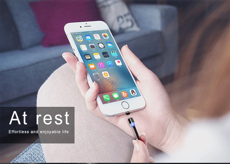 SIPU fast charging woven mesh magnetic data cable for apple android 3a 3 in 1 magnetic data charge cable - ANKUX.COM