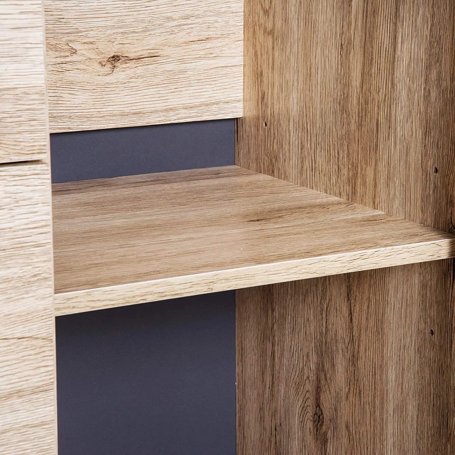 Tall Kitchen Pantry Buffet Sideboard Table Storage Black And