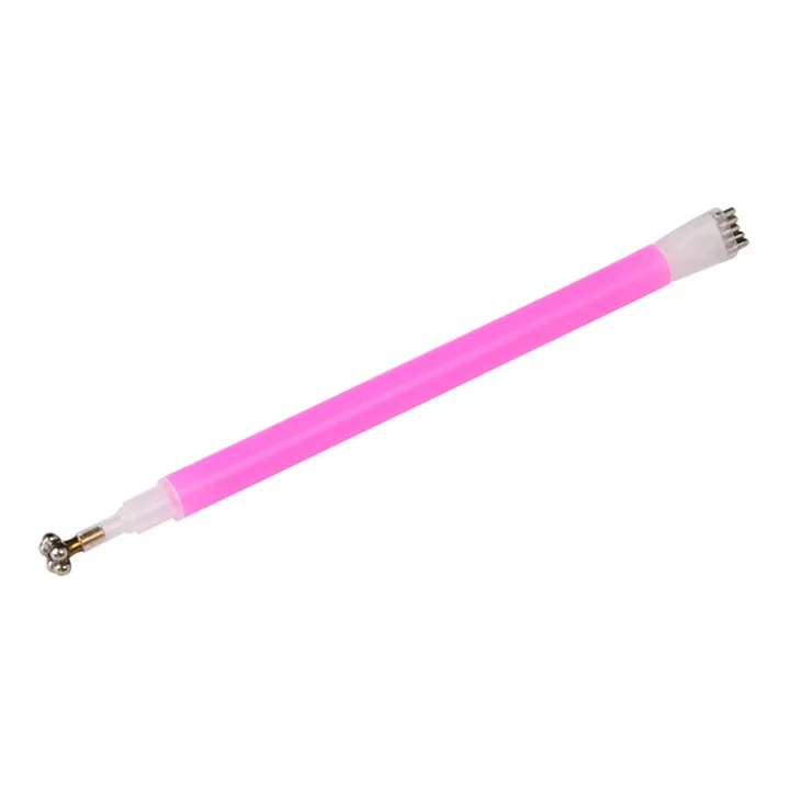 
Custom Pink Double Head Powder Nail Oil Glue Magnetic Pen Magnet Nail Polish Pen 
