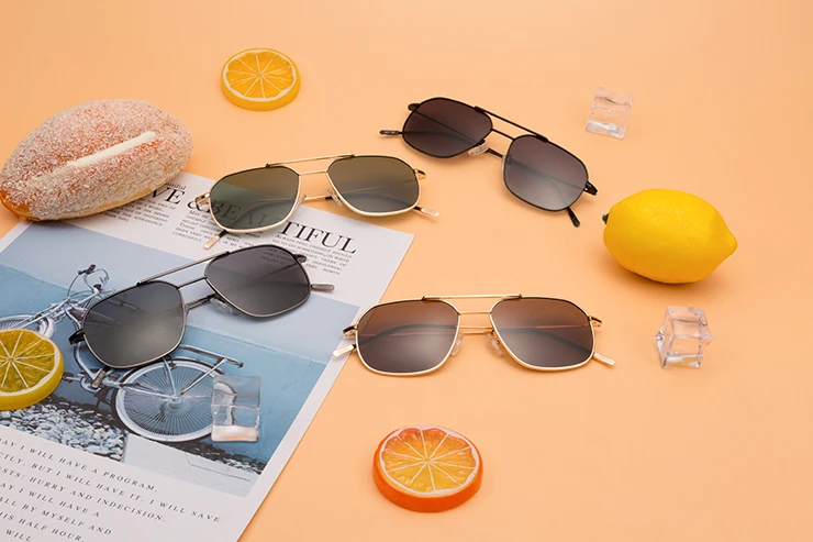 Eugenia square rimless sunglasses elegant for decoration-3