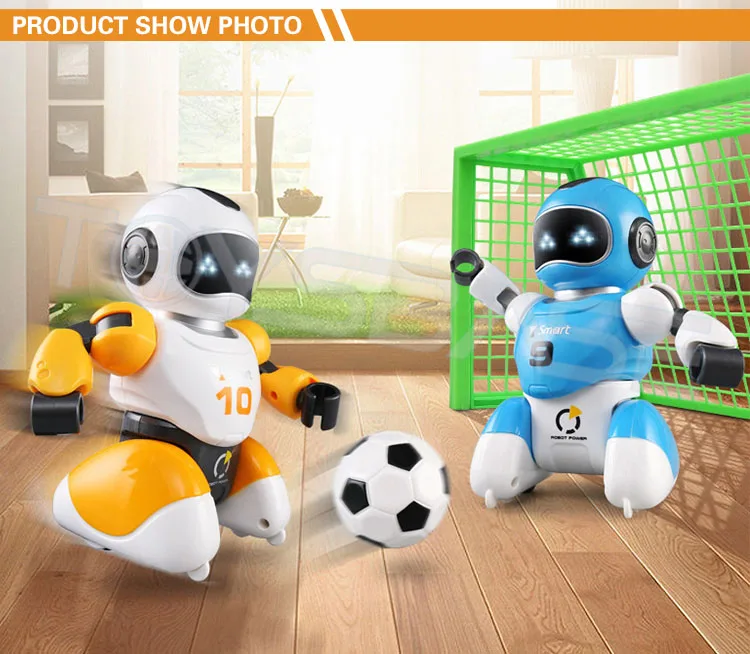 Football Joueur Footballeur Robot Télécommande Robot Jouet Intérieur en Plein Air Ballon De Football Jeux Jouets Ensemble Cadeau pour Garçons Filles 