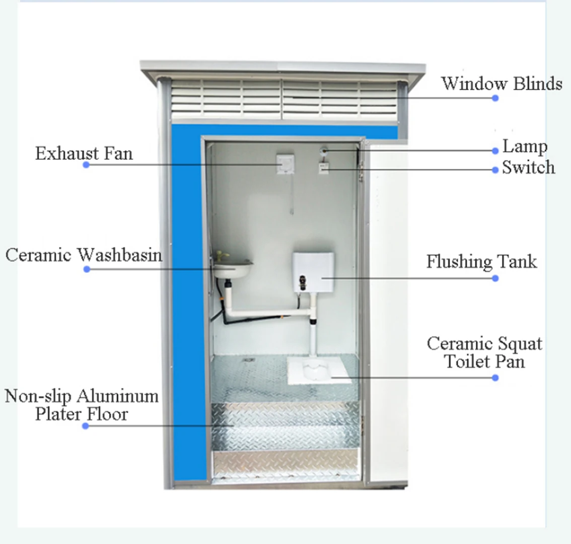 Luxury Mobiles Toilettes Prefab Outdoor Portable Outhouse Toilets For
