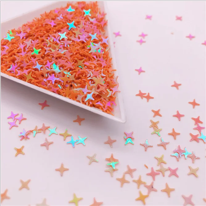 Bulk Wholesale 4mm Holographic 4 Point Star Sequin Craft Gift Chunky