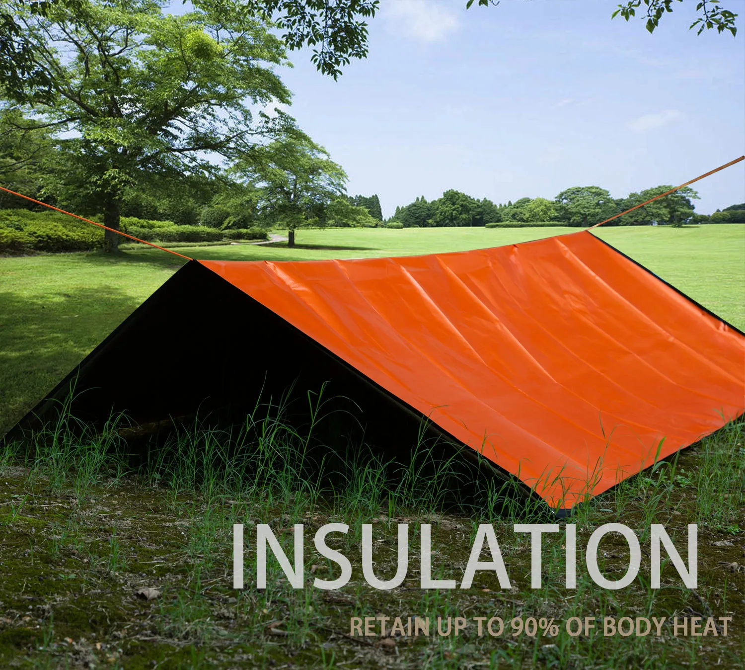 Thermal Reflective Tarp Heavy Duty Camping Insulated Emergency Blanket ...