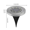 Best selling stainless steel solar IP67 protection grade 8led ground landscape lighting for road garden