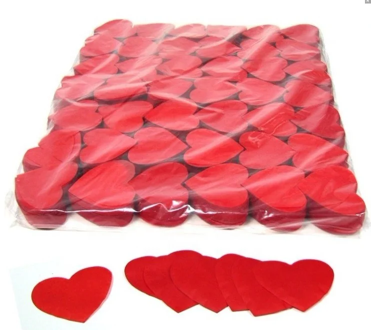 RED LG 12MM HEART SHAPED TABLE CONFETTI WEDDING ANNIVERSARY ENGAGEMENT 