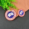 Custom logo embroidery cowboy lifeguard mat grass mexico straw hat patch custom embroidery patch
