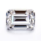 Starsgem 1ct emerald cut GH white color VVS loose moissanite stone