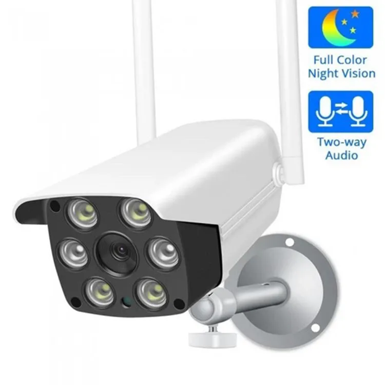 V380 Pro 6-Light Wide-Angle Smart 3MP HD WiFi IP Bullet CCTV Camera Indoor Outdoor Remote Access Mobile Cloud Storage Options