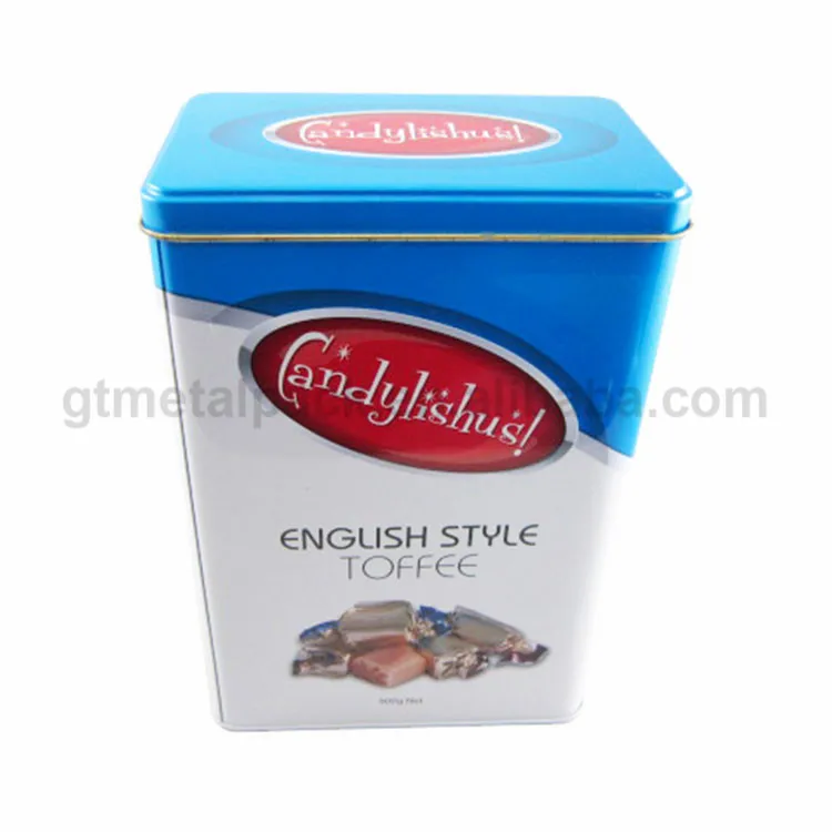 chocolate tin box with embossed lid