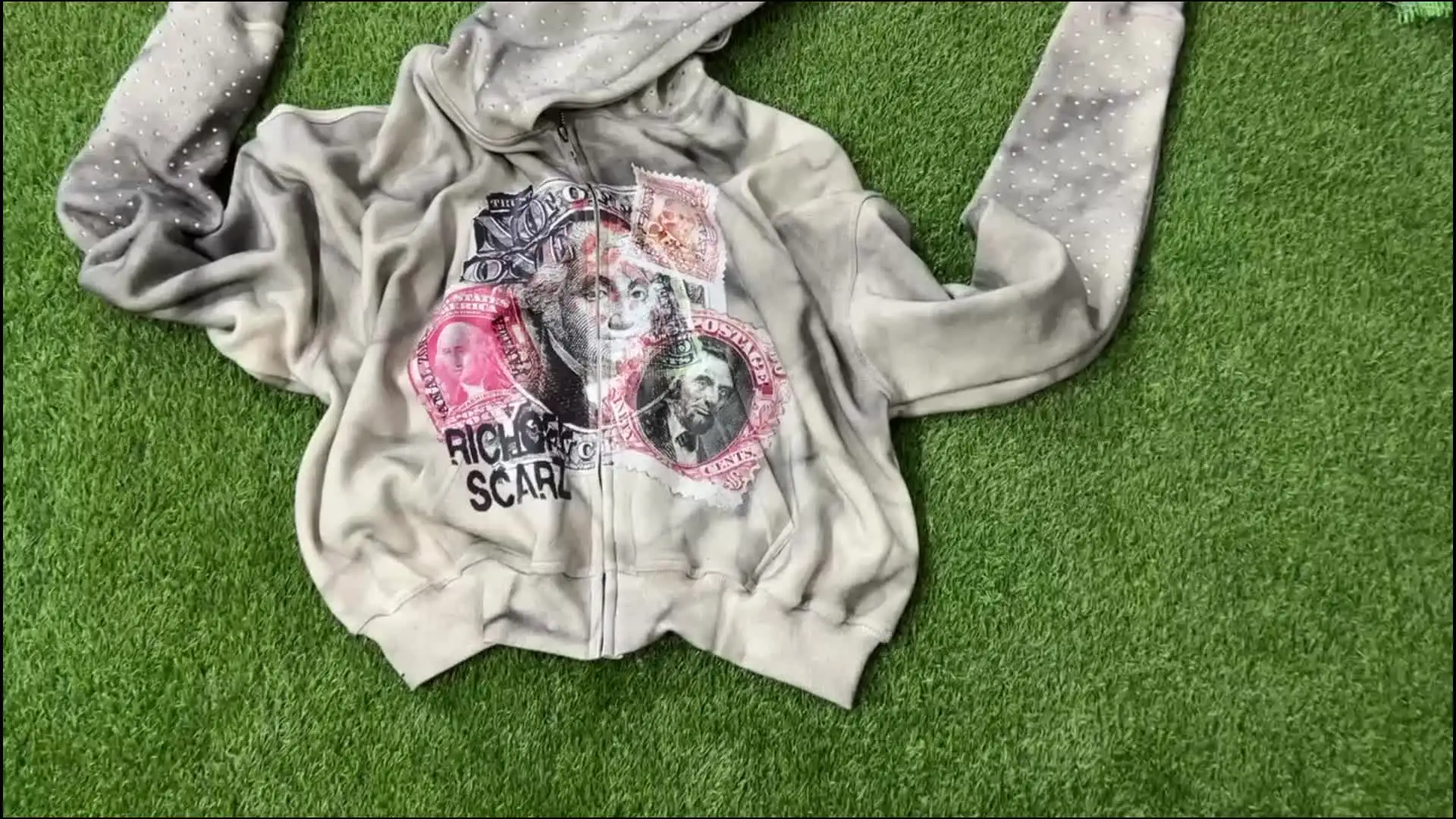 Top Quality Zipper Sunfaded Hoodie Heavyweight 100%cotton Vintage