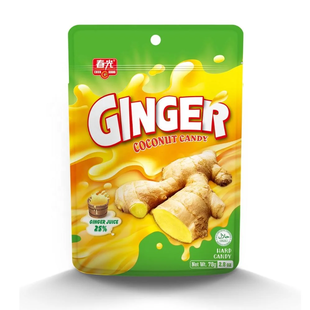 
Real Ginger Juice Coconut Milk Sugar, HALAL KOSHER Sweet Hard Ginger Candy 