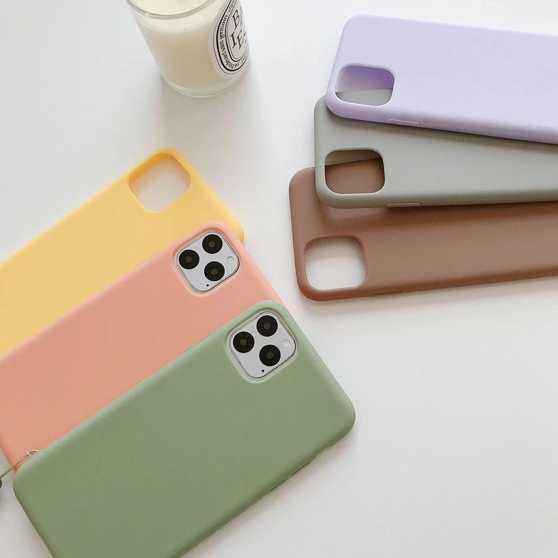 2021 Factory Wholesale Cheap Color TPU Solf  Mobile Phone Case  For IPhone 12 Mini Pro Max