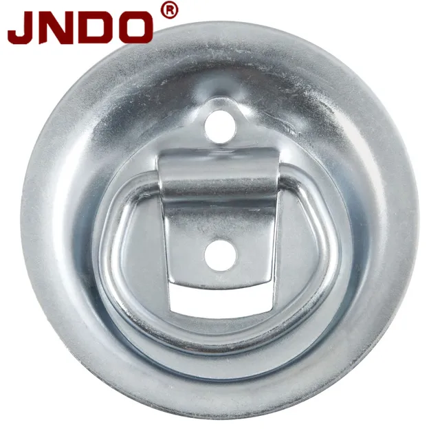 Zinc Plated Truck Trailer Recessed Floor Anchor With Lashing Ring