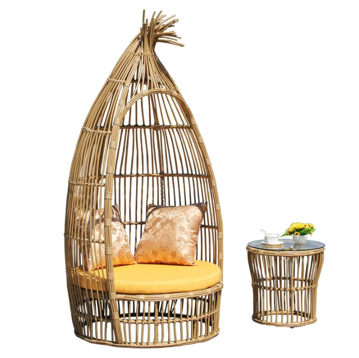 Outdoor Furniture Bird Daybed Wicker Birdcage Rattan Garden Pool Daybed