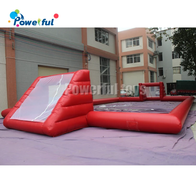 Hot sales new style outdoor inflatable human soccer field football pitch
