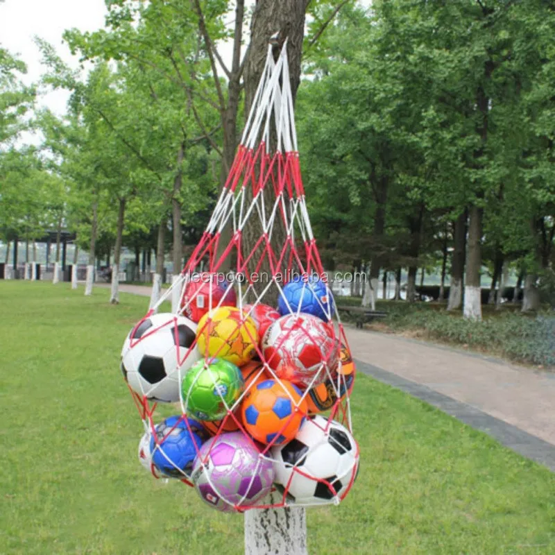 Outdoor Sporting Soccer Net 10 Balls Carry Net Bag Sports Portable