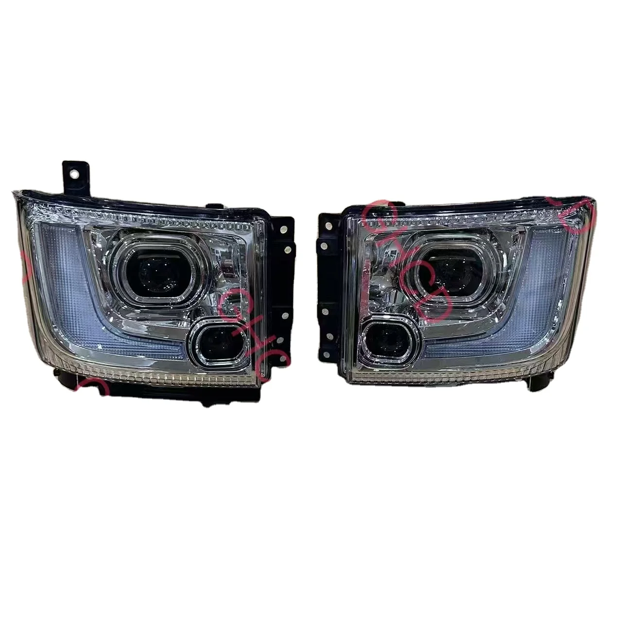 GHCD High Quality Japanese Truck Parts New Double Lens LED Headlight for ISUZ NPR NPR2009 NQR175 NPR150 NMR130 NLR130 NKR details