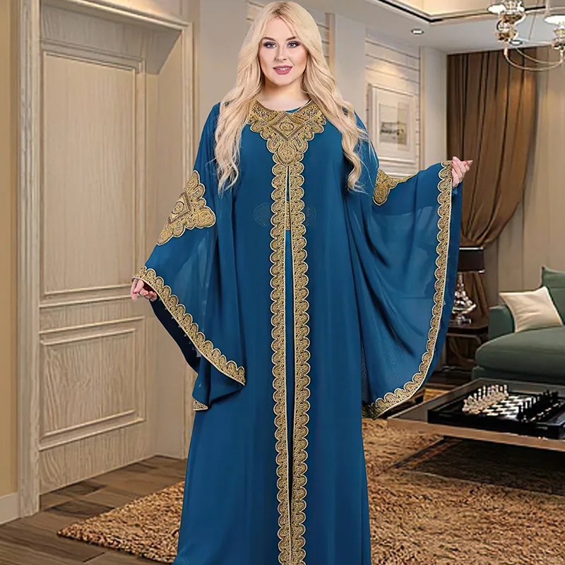 Abaya Traditionnelle et Ethnique, Robe Longue Élégante de Luxe pour Femme Musulmane Grossiste Turquie