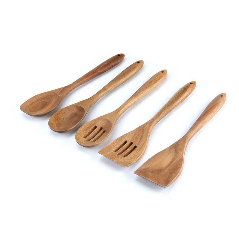 Oem/wholesale Acacia Wood 5pcs Kitchen Utensil Set Wooden Accessories ...