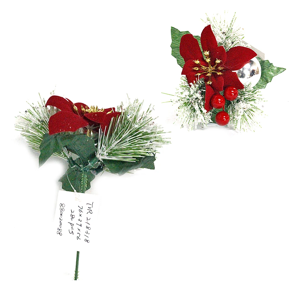Decorative Christmas Holly Tree Floral Picks Christmas Decoration
