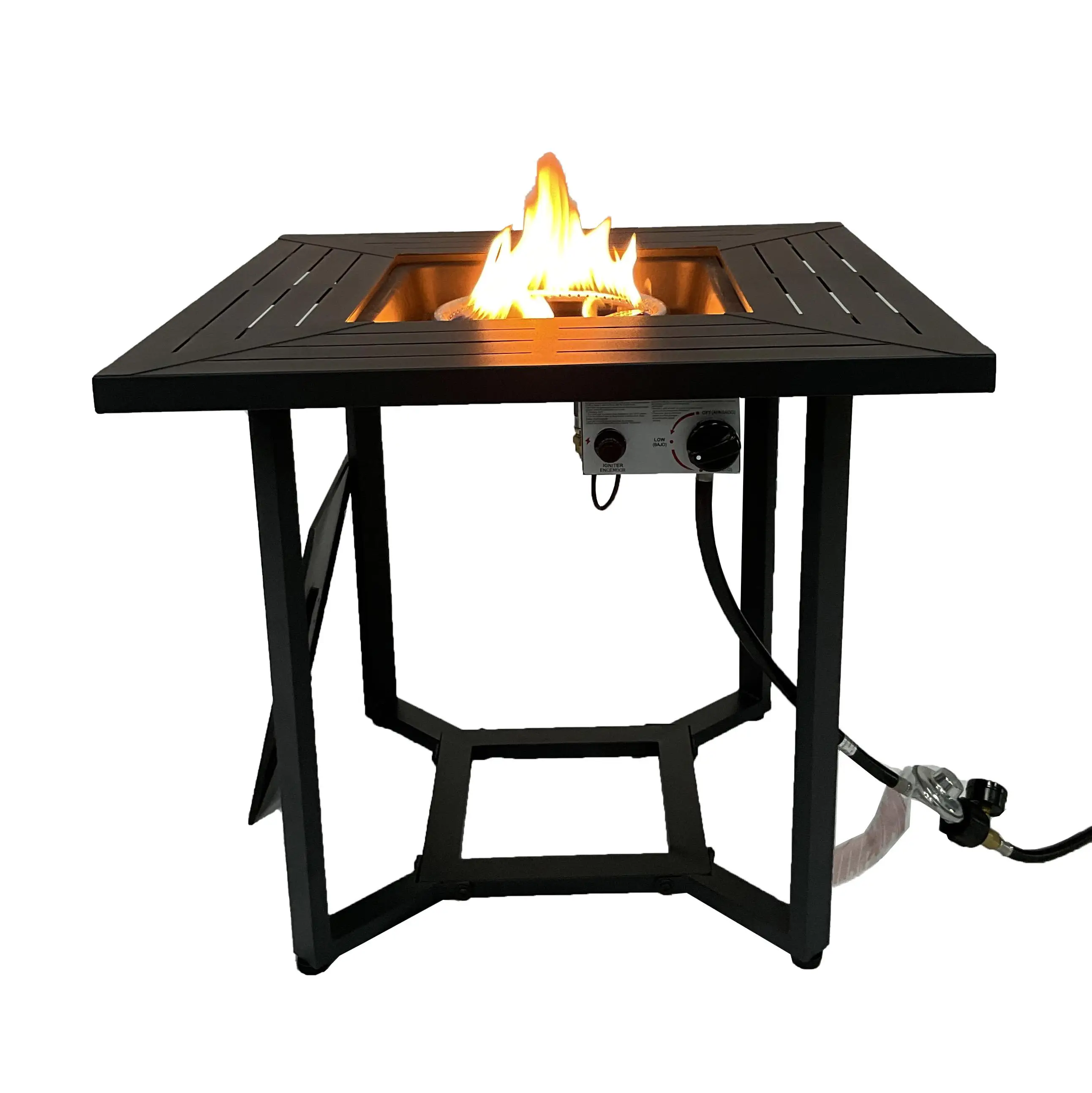 High Quality Garden Steel Heating Table Modern Outdoor Gas Fire Pit